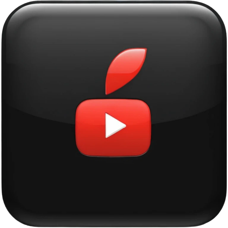 black youtube logo emoji