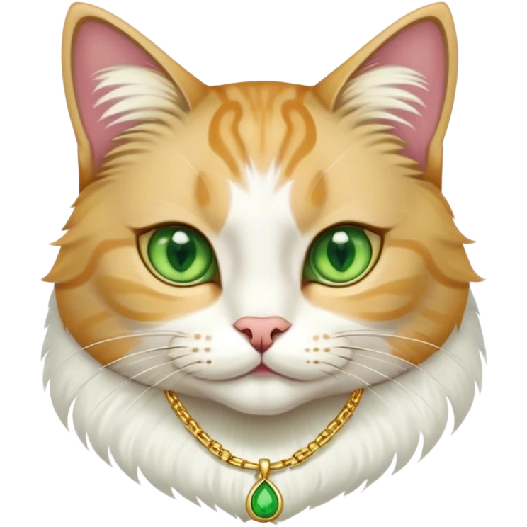 a cat wearing a necklace  emoji