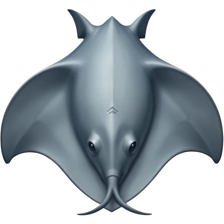 simple stingray top view emoji