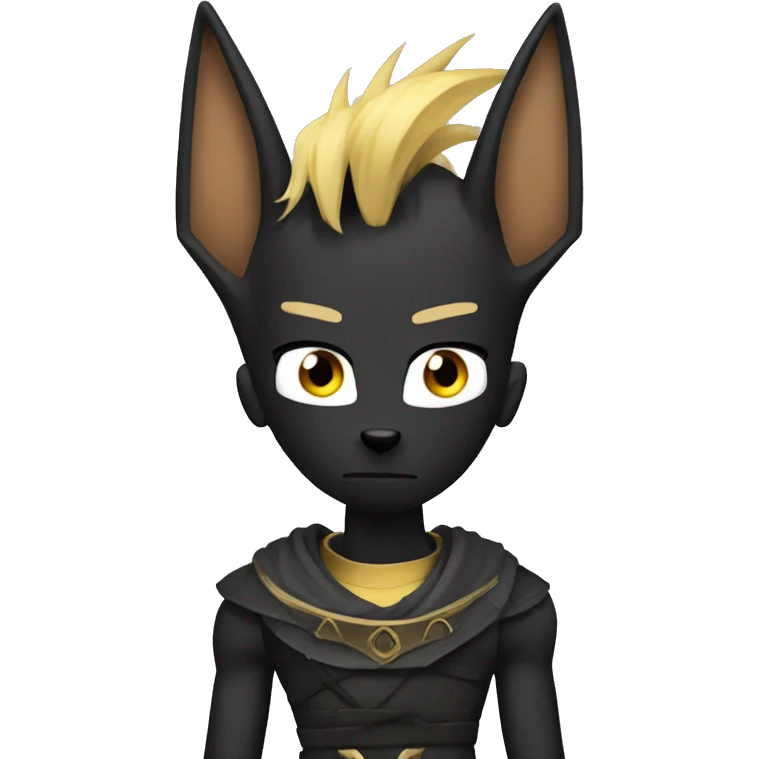 anubis with cloud strife hair emoji