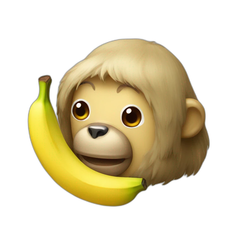 Banane manger par un singe emoji