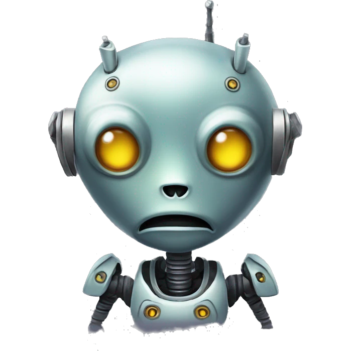 Robot Alien who play muaic emoji