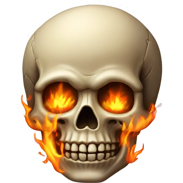 Skull fire hearth emoji