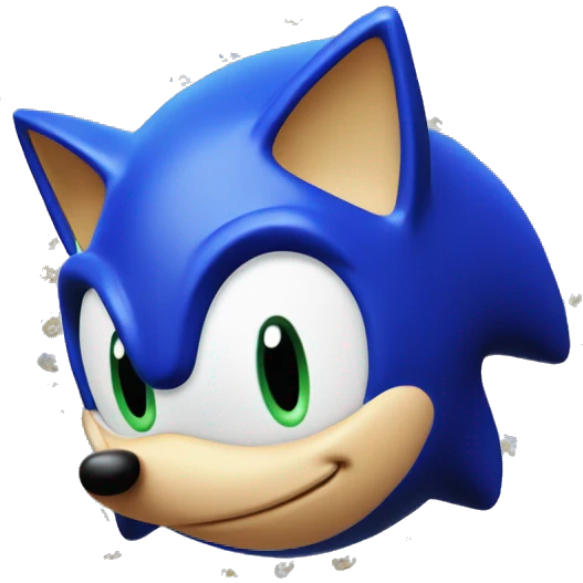 ai generated blue sonic the hedgehog emoji