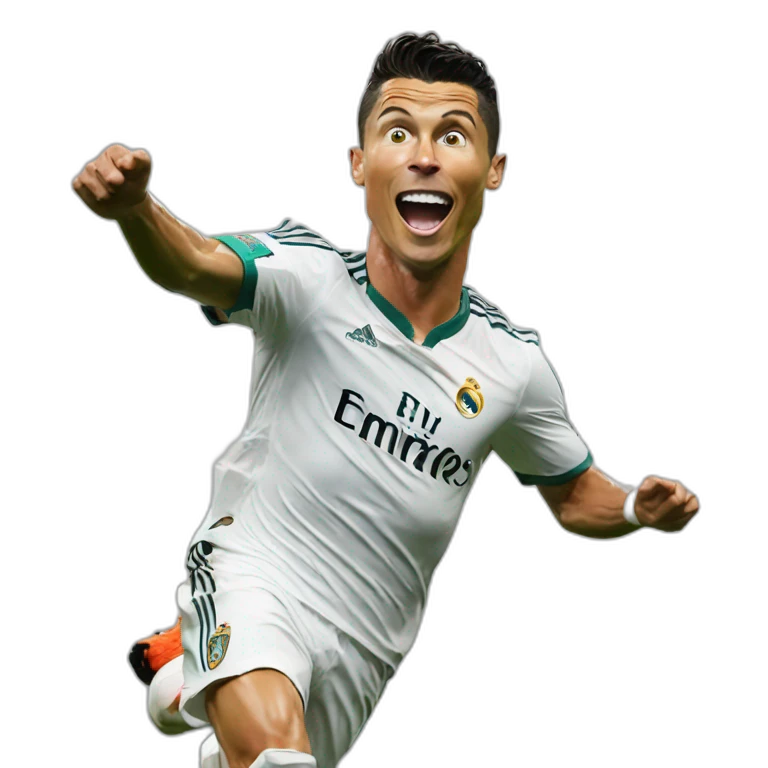 Cristiano ronaldo celebrating a goal emoji