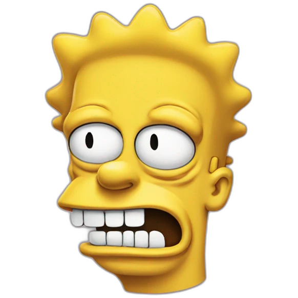Bart simpson face emoji