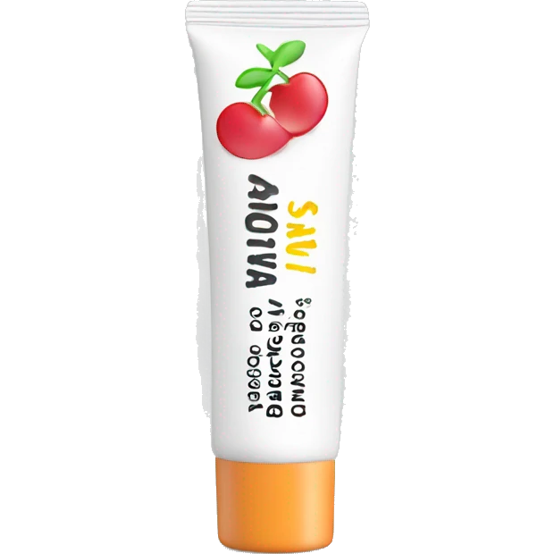 lip balm with label emoji