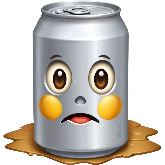beer can lying on the ground emoji