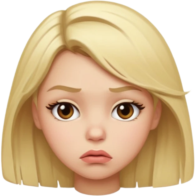 Pouting girl emoji