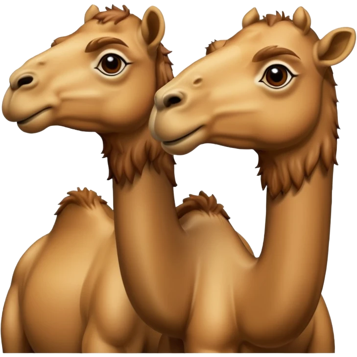 High resolution camels without fur emoji