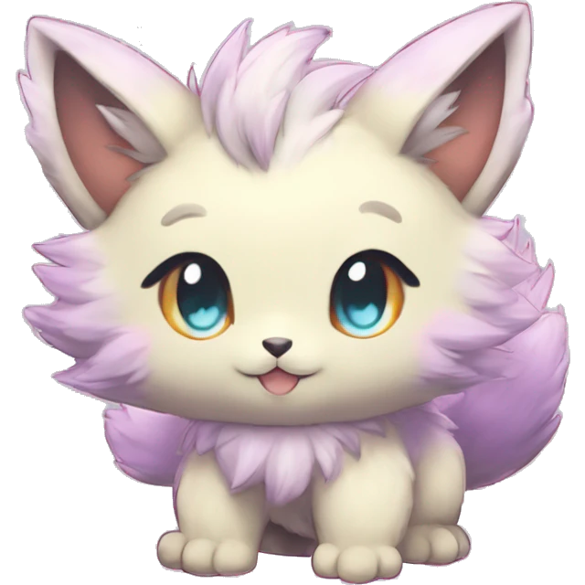 Anthro Scalie Fluffy Cool Cute Magical Shiny Colorful Pastel Sparkle Kemono-style Chibi Fantasy-Animal-Fakémon-Pokémon-Hybrid Fur Sona Aesthetic Full Body emoji