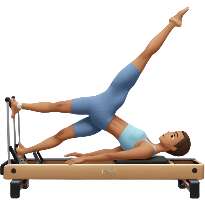 pilates reformer with person exercising emoji