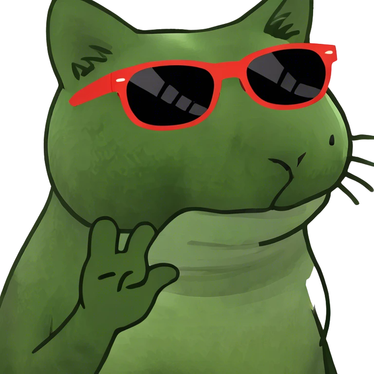 Cat with sunglasses emoji