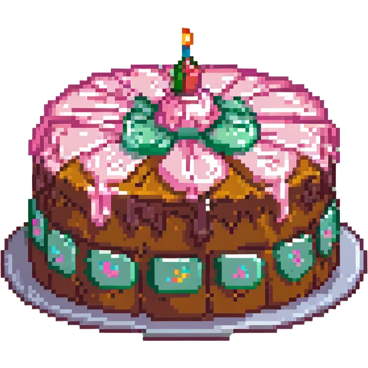 whole cake with pink frosting emoji