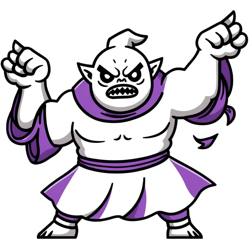 Sukuna from Jujutsu Kaisen battling a wizard emoji