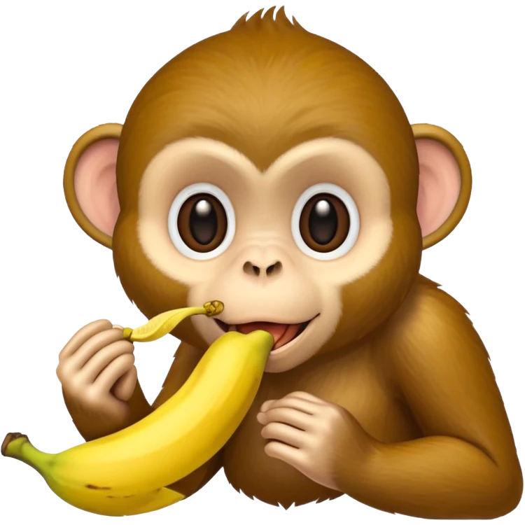 monkey eating banana emoji