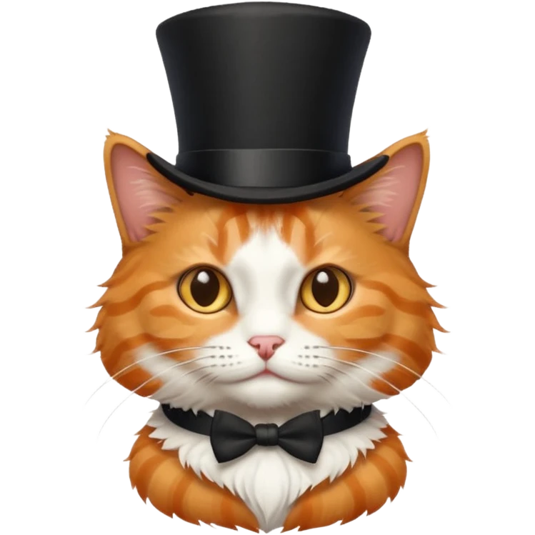 cat wearing a tophat emoji