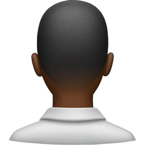 the back of a african males head emoji