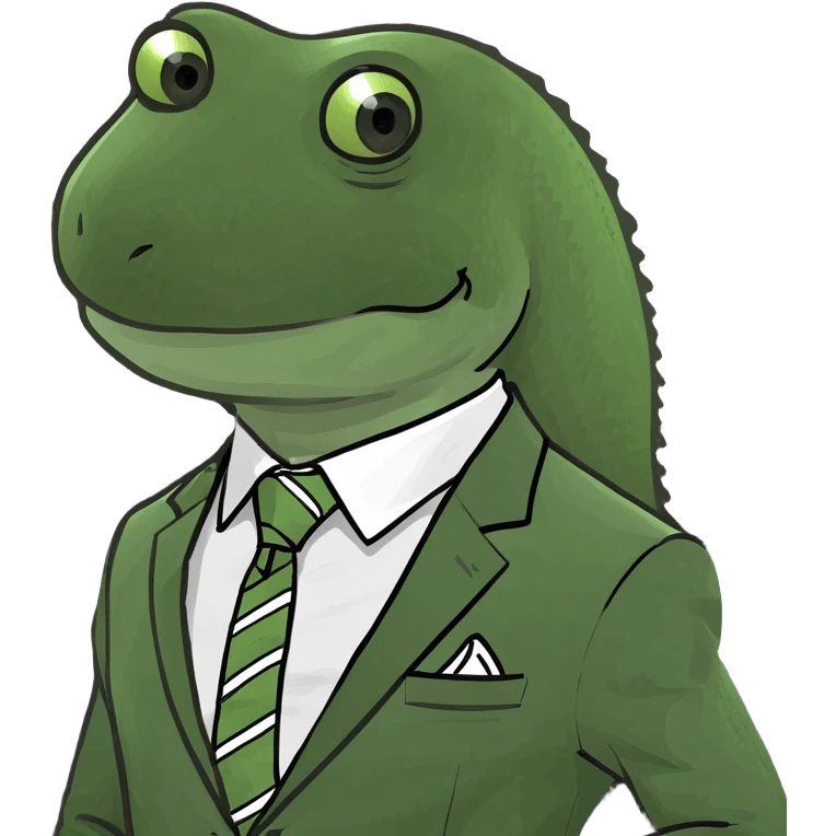 Lizard in suit emoji