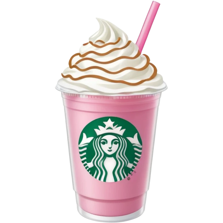 Preppy pink Starbucks drink emoji