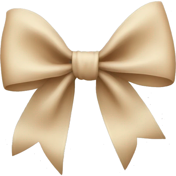 Beige bow emoji