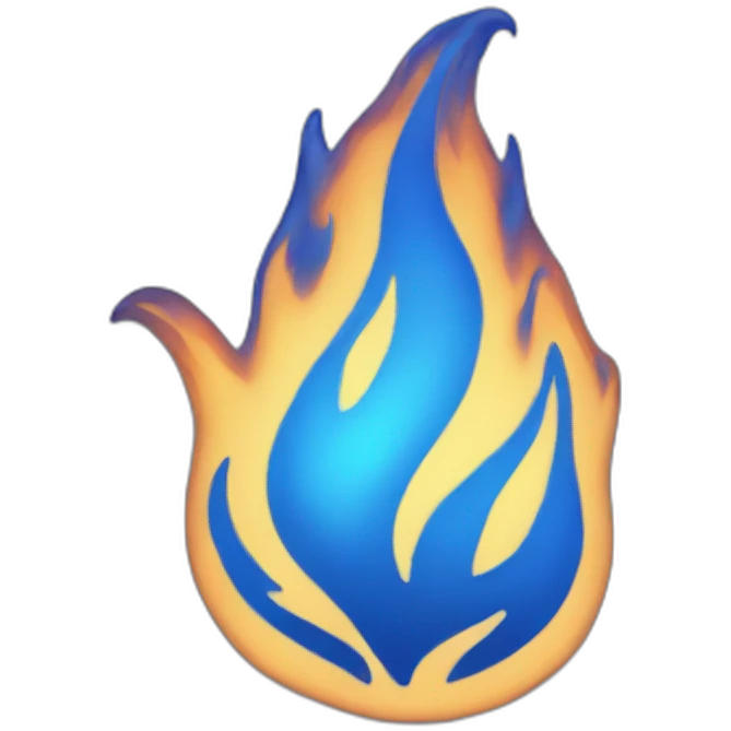 Blue flame emoji