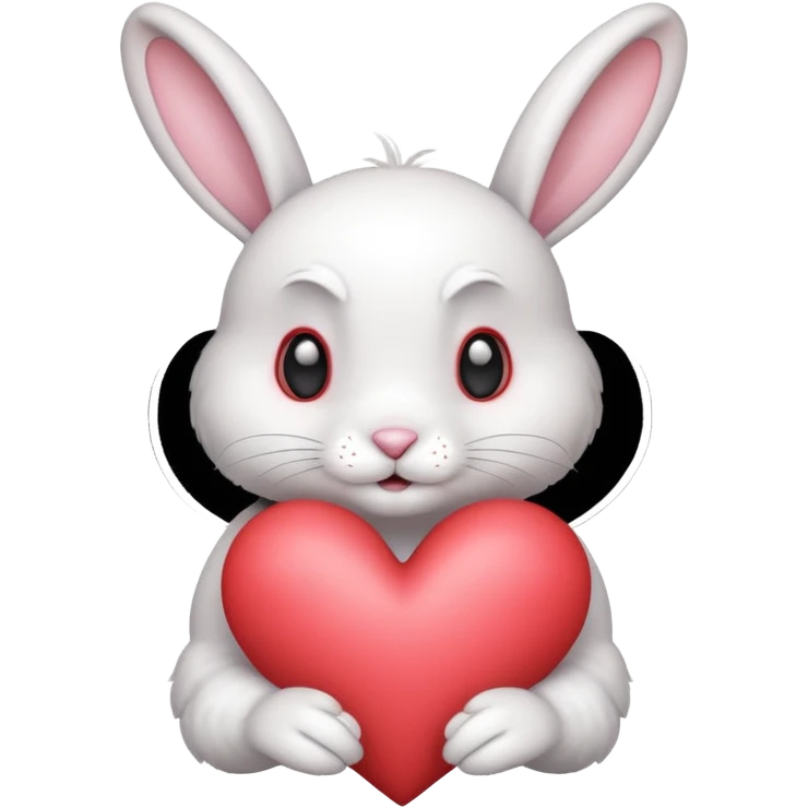 A bunny with a heart emoji