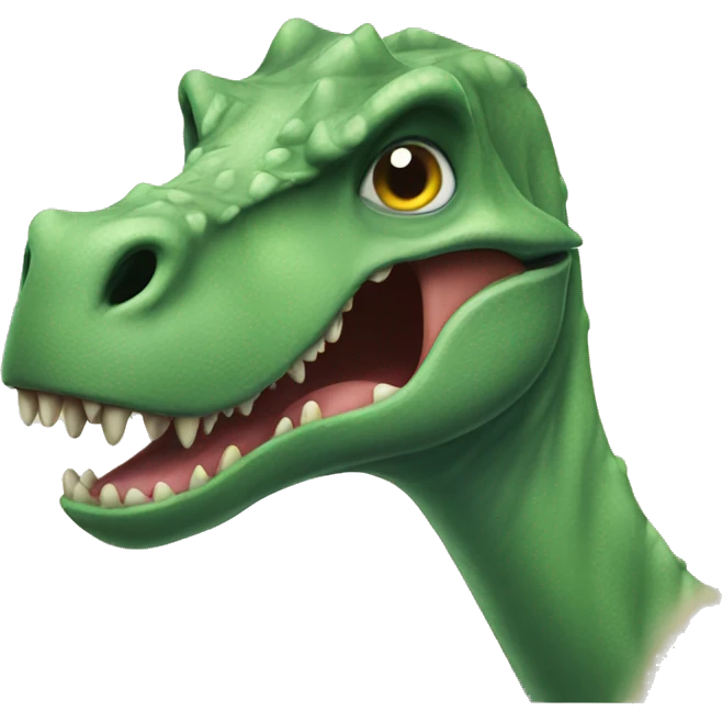 dinosaur with a cat on its head licking it emoji