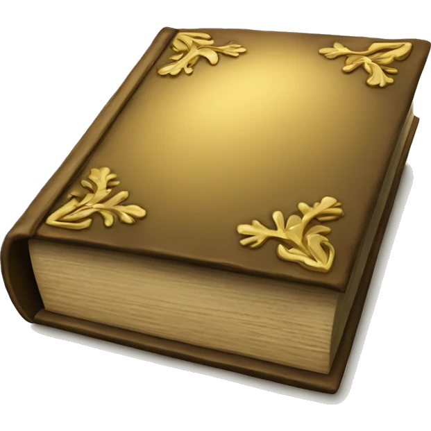 Old book with gold cover  emoji