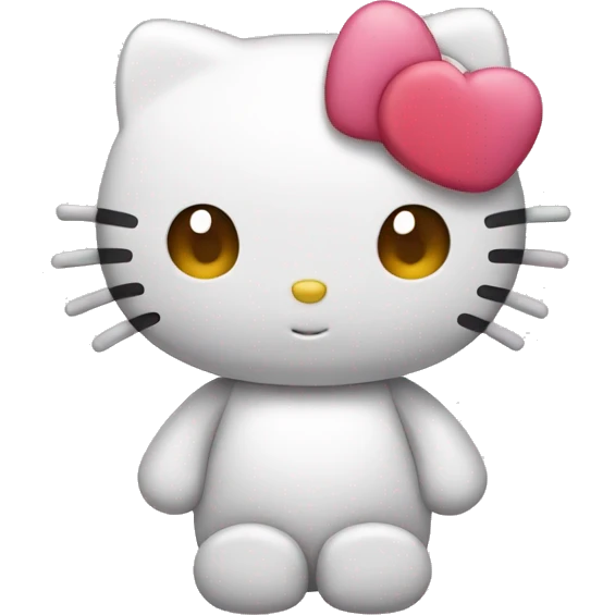 hello kitty with heart emoji