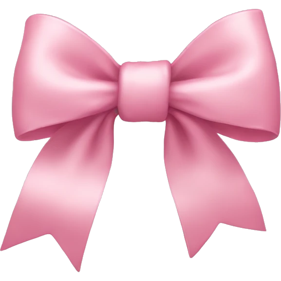 soft pink bow emoji