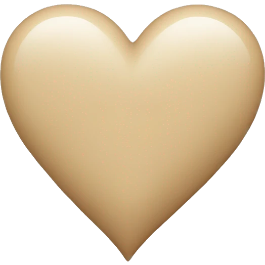 Beige heart emoji