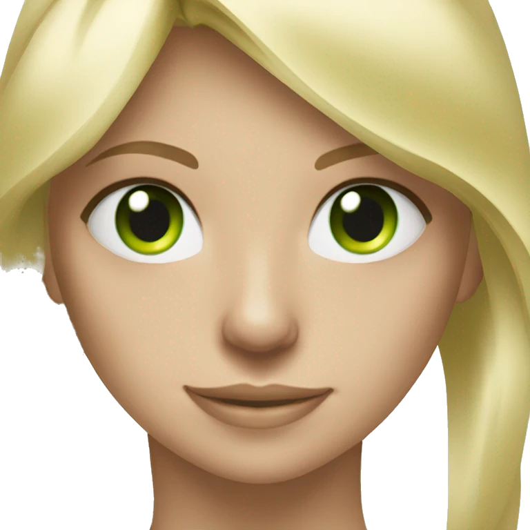 Fitness Gym Blonde Girl White With Green Eyes emoji