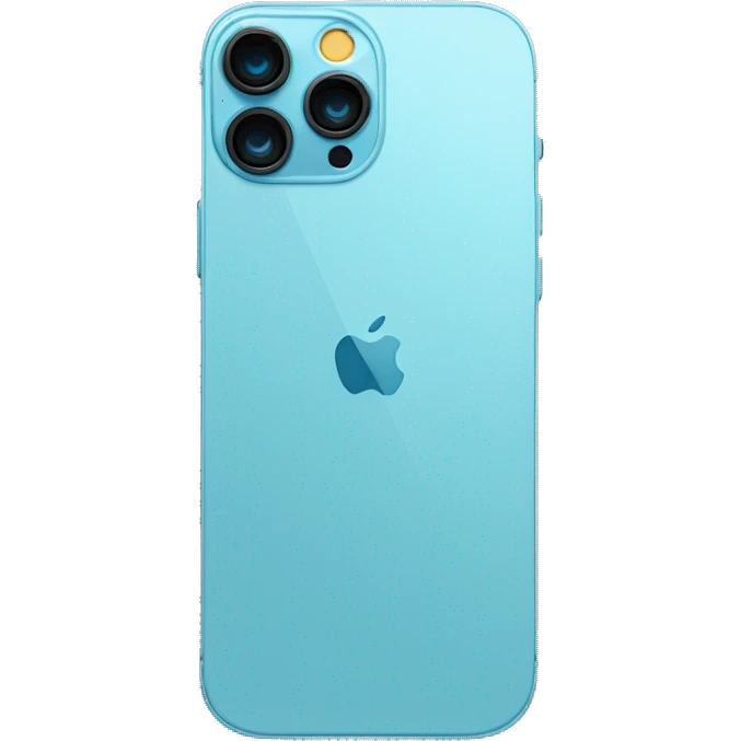 iPhone 13 Pro in light blue colour emoji