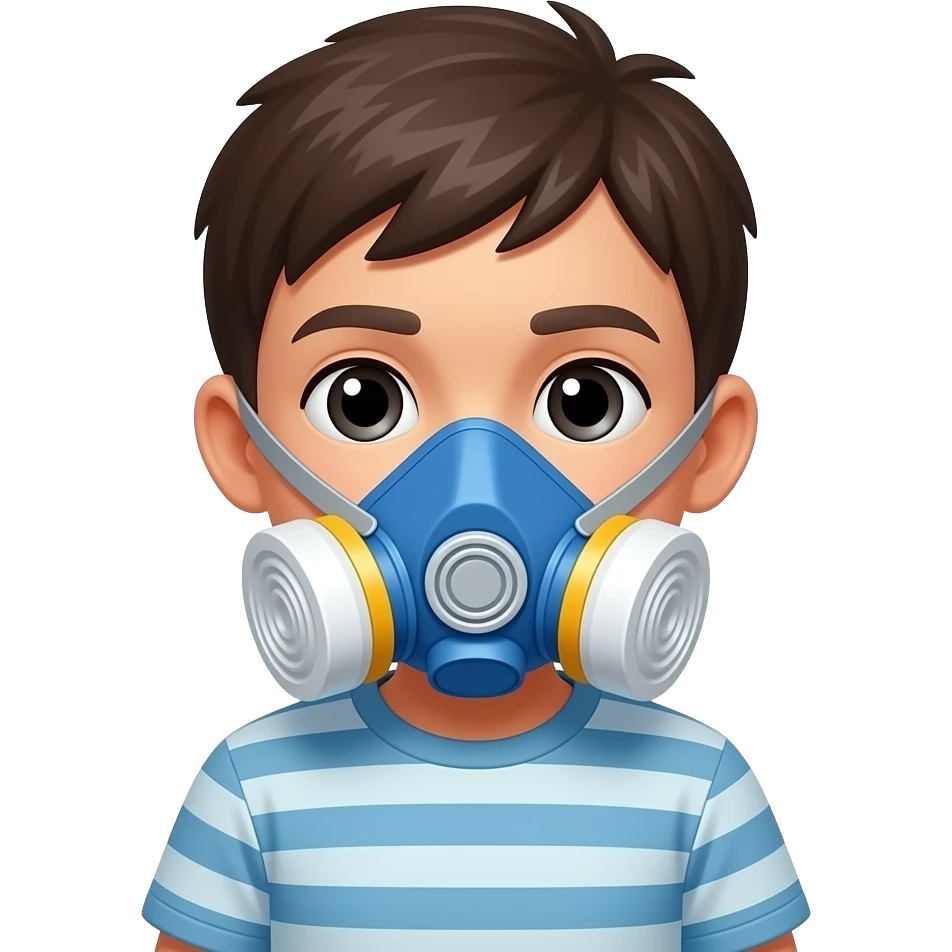 Crea un niño con respirador emoji