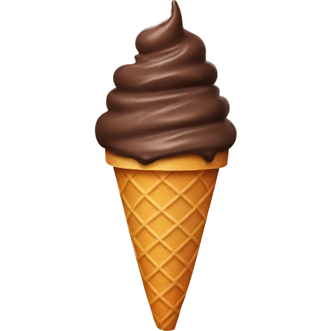 chocolate ice cream cone emoji