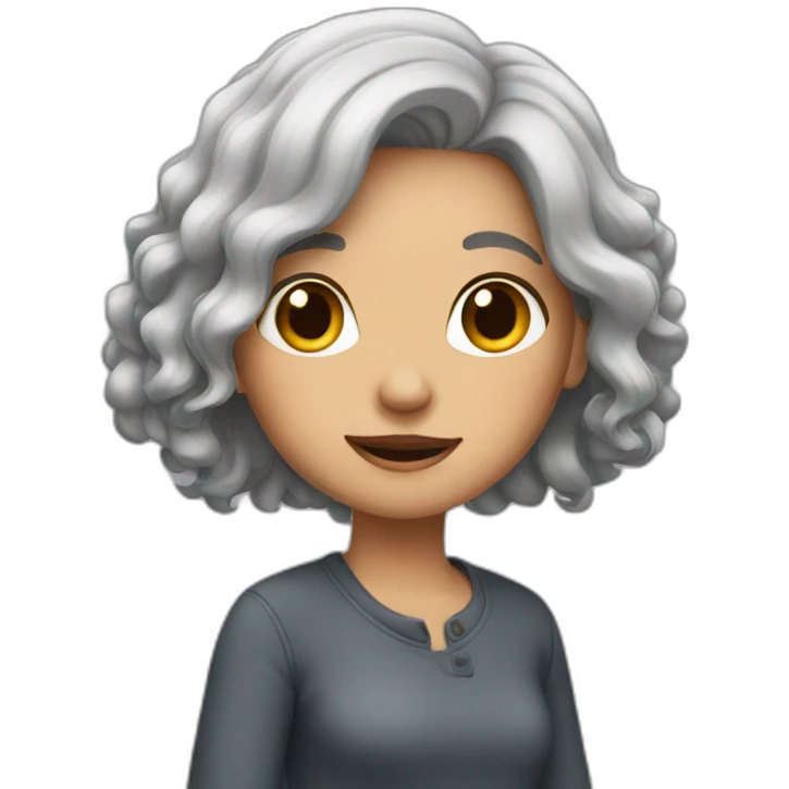 Grey hair girl emoji