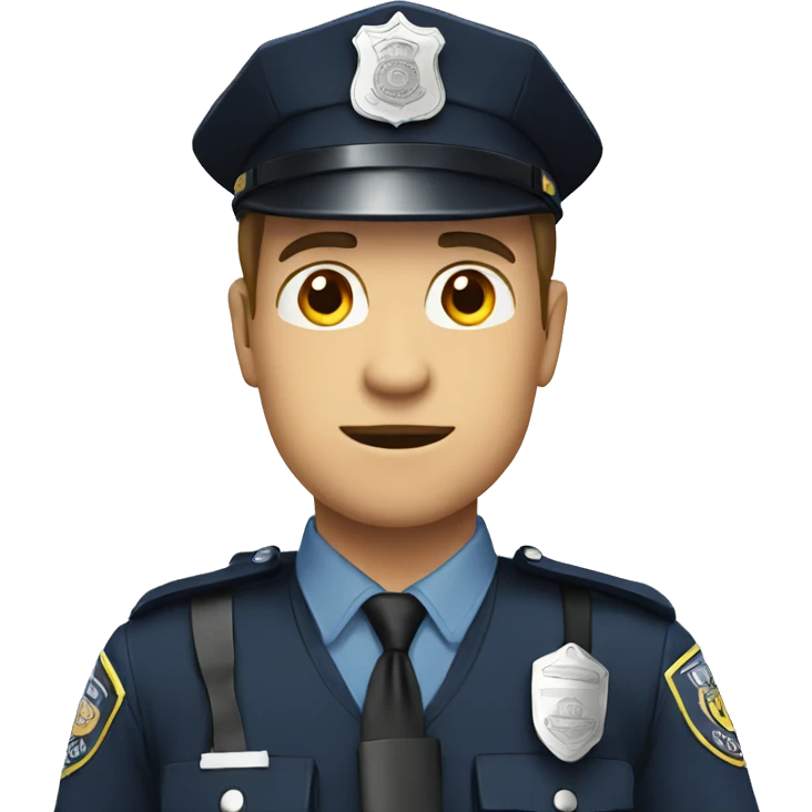 police man stop  emoji