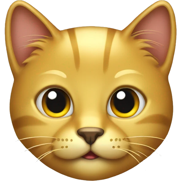 Gold cat emoji