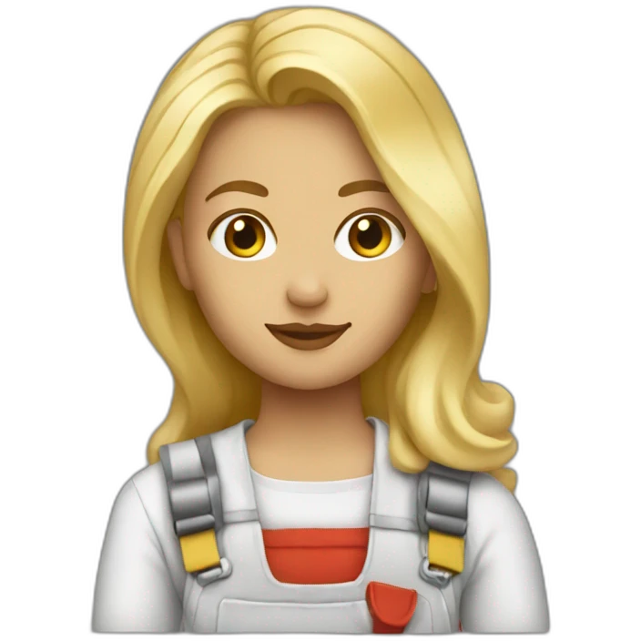 Blonde artist painter emoji
