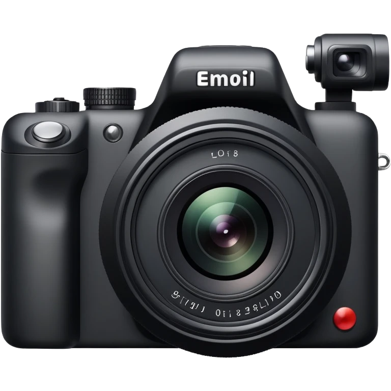 Ultra minimal camera, extremely simplified DSLR, just basic rectangular shape with tiny lens, absolute minimal detail emoji