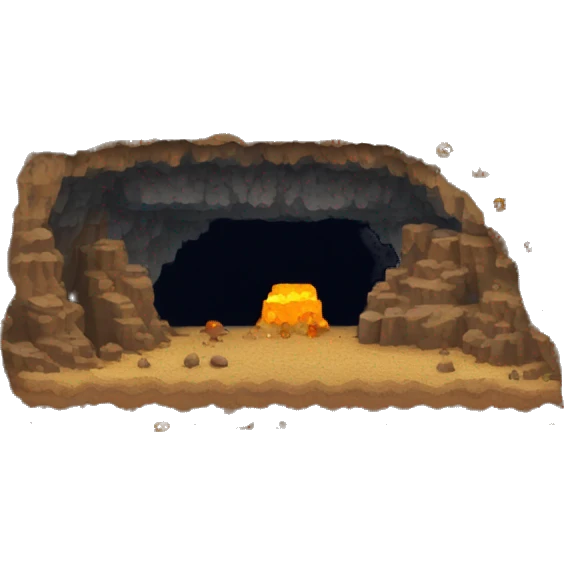 cave 8 bit with emoji emoji
