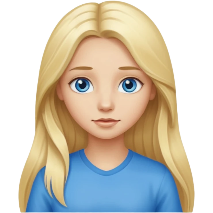Long hair blonde girl  emoji