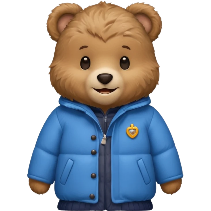 Teddy bear wearing a winter coat emoji