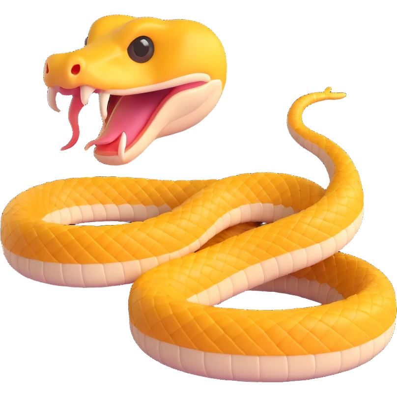 python regius detailed realistic,, full image flat  side profile front facing full  design in 3d soft l centered composition 
cartoon style 140x140 pixels emoji