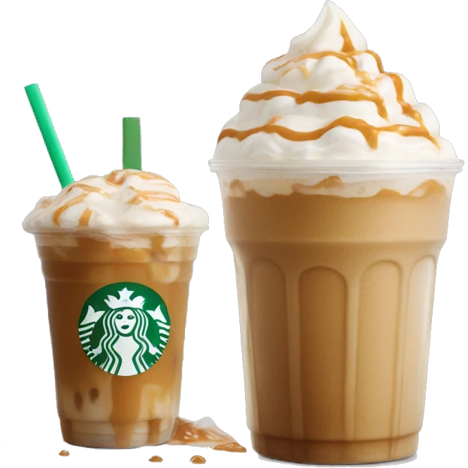 Starbucks frappe with salted caramel  emoji