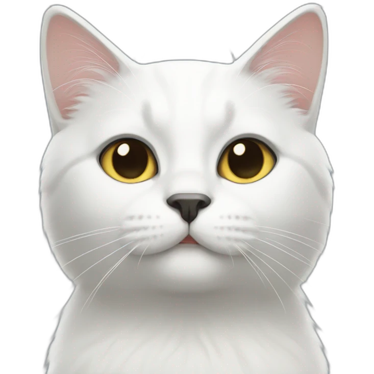 white and black cat emoji