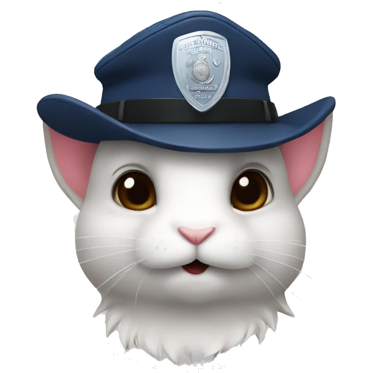 rabbit with police hat emoji