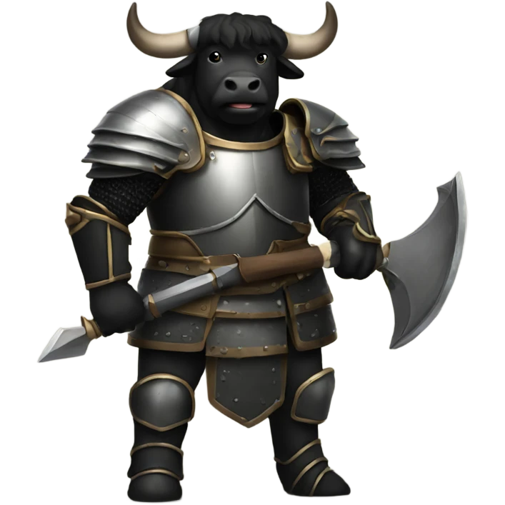 black ox in armor emoji