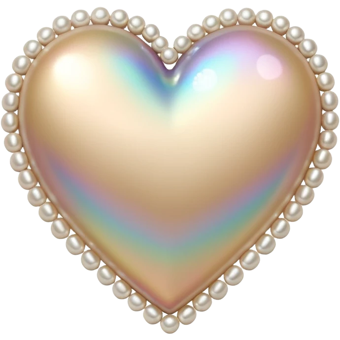 beige heart surrounded by pearls emoji